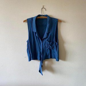 Wilfred Free Button-up Cropped Blouse